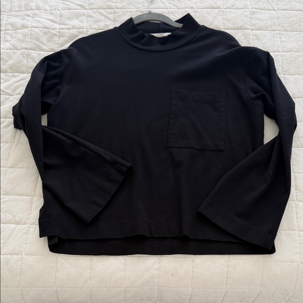 Anthropologie-Stateside Black Long Sleeve Mockneck- EUC- size M